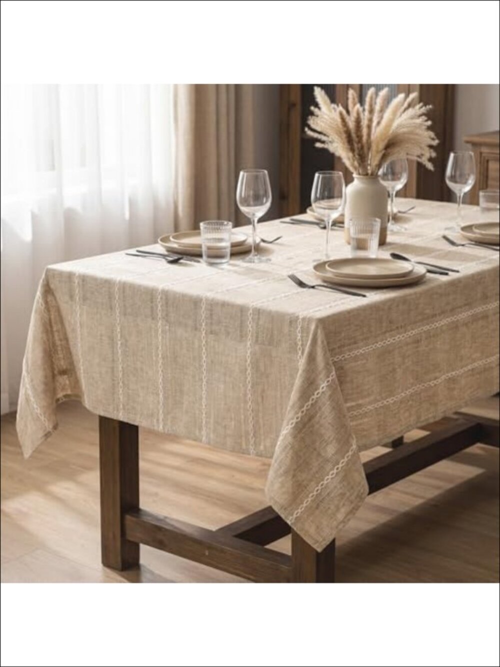 Rectangular 60x84 Tablecloth 100% Spun Polyester Fits 30x30 to 54x54 Tables